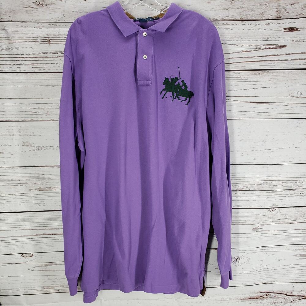 Polo by Ralph Lauren Vintage Double Pony Long Sleeve Shirt Size XXL